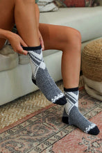 Load image into Gallery viewer, Faux Mohair Diamond Pattern Socks
