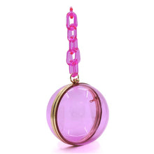 Load image into Gallery viewer, Acrylic Chain Handle See Thru Ball Crossbody Bag
