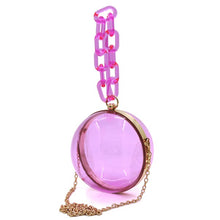 Load image into Gallery viewer, Acrylic Chain Handle See Thru Ball Crossbody Bag
