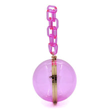 Load image into Gallery viewer, Acrylic Chain Handle See Thru Ball Crossbody Bag
