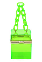 Load image into Gallery viewer, Acrylic Chain Handle See Thru Crossbody Clutch
