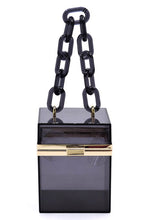 Load image into Gallery viewer, Acrylic Chain Handle See Thru Crossbody Clutch
