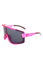 Load image into Gallery viewer, Oversize Sporty Square Chunky Shield Sunglasses
