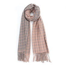 Load image into Gallery viewer, HOUNDSTOOTH TWO TONED FASHION SCARF
