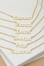 Load image into Gallery viewer, Laser cut zodiac sign pendant necklace
